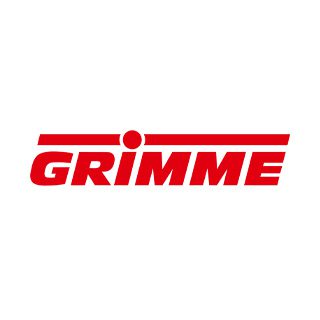 Grimme Landmaschinenfabrik GmbH & Co. KG Profilbild für Social Media: Rotes Grimme Logo auf weißem Hintergrund. Grimme Landmaschinen.